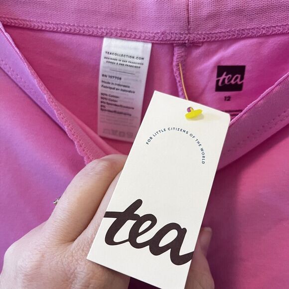 Tea Collection Pink Ankle Leggings Girls Size 12 NWT - Picture 8 of 12